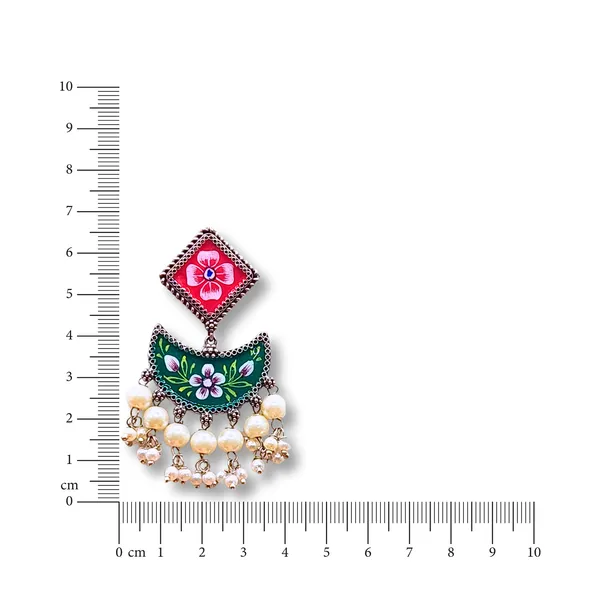 Red_And_White_Silver_Plated_Alloy_Premium_Ch_And_Bali_Earrings_For_Women