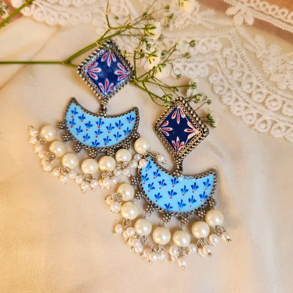Blue_Silver_Plated_Alloy_Premium_Ch_And_Bali_Earrings_For_Women