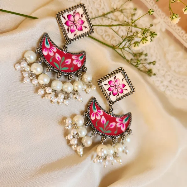 Blue_Silver_Plated_Alloy_Premium_Ch_And_Bali_Earrings_For_Women