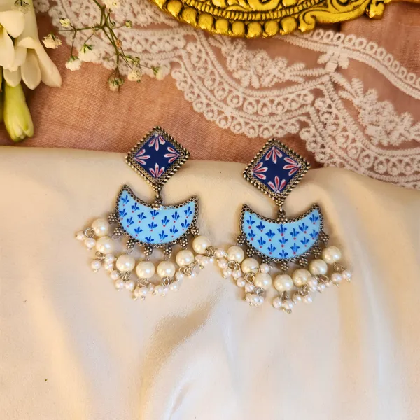 Blue_Silver_Plated_Alloy_Premium_Ch_And_Bali_Earrings_For_Women