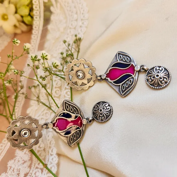 Yellow_And_Red_Silver_Plated_Alloy_Premium_Earrings_For_Women