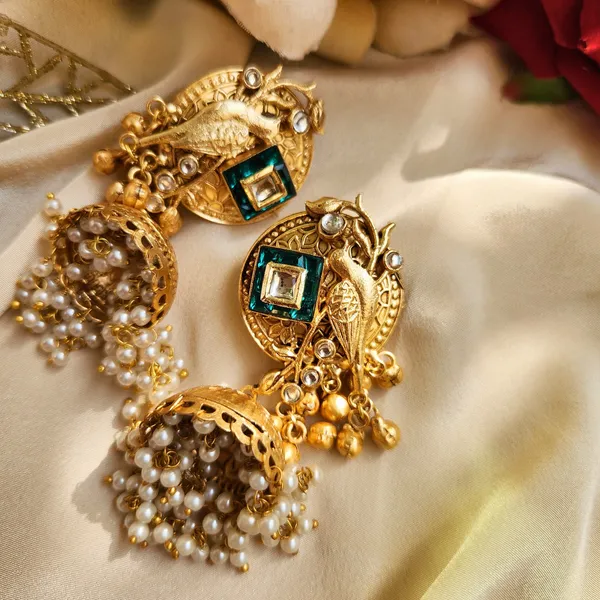 Gold_Alloy_With_Oxidised_Silver_Plating_Premium_Earrings_For_Women