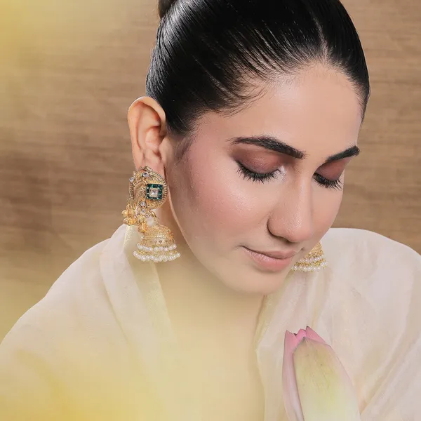 Gold_Alloy_With_Oxidised_Silver_Plating_Premium_Earrings_For_Women