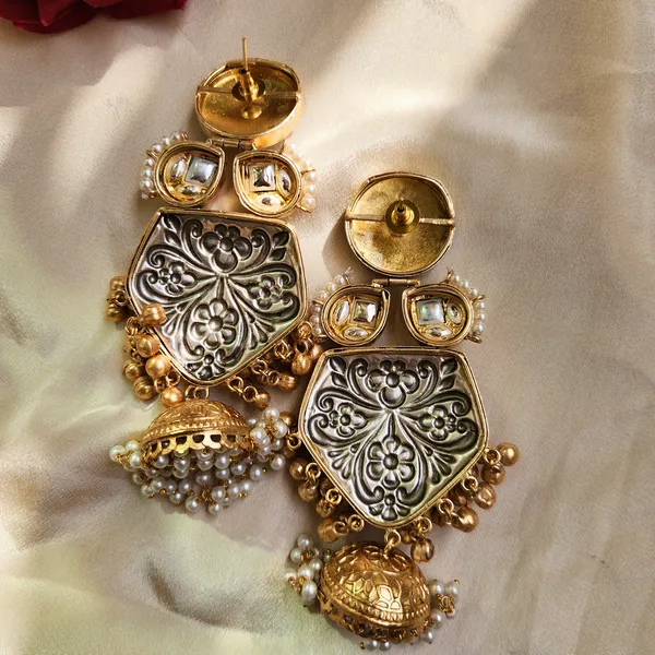Silver_Alloy_With_Oxidised_Silver_Plating_Premium_Earrings_For_Women