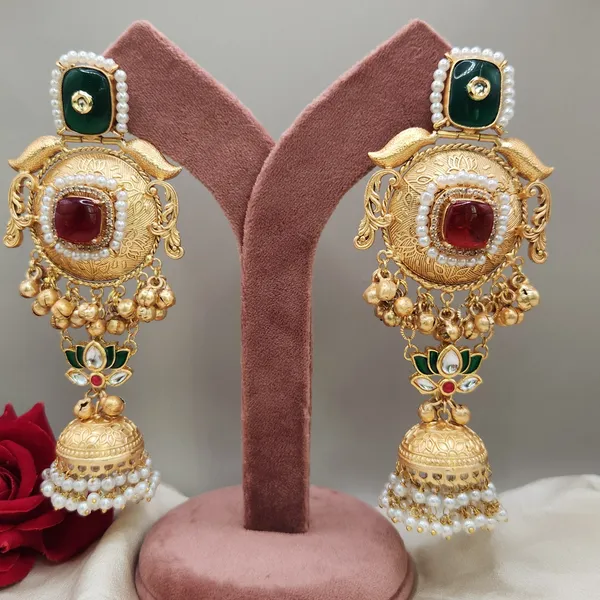 Rose_Gold_Alloy_With_Oxidised_Silver_Plating_Premium_Earrings_For_Women