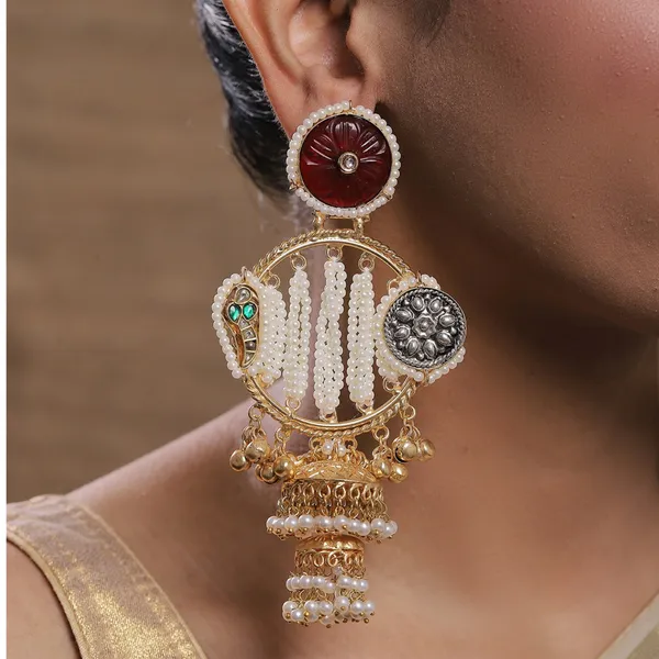 Multicolor_Alloy_With_Gold_Plating_Premium_Jhumka_Earrings_For_Women