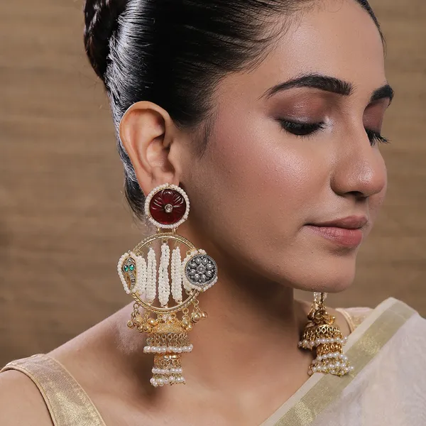 Multicolor_Alloy_With_Gold_Plating_Premium_Jhumka_Earrings_For_Women