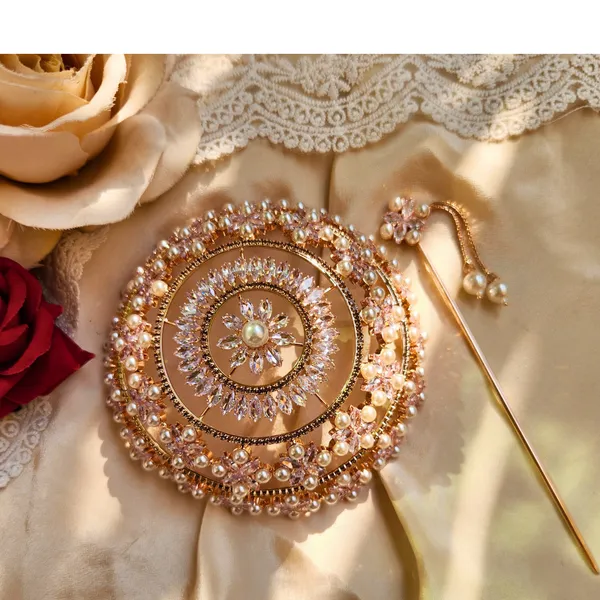 Rose_Gold_Brass_Premium_Hair_Bun_Accessory_For_Women