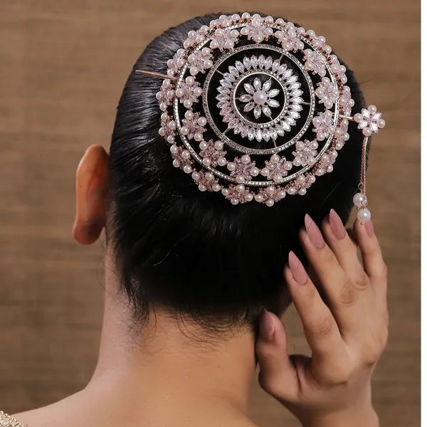 Rose_Gold_Brass_Premium_Hair_Bun_Accessory_For_Women