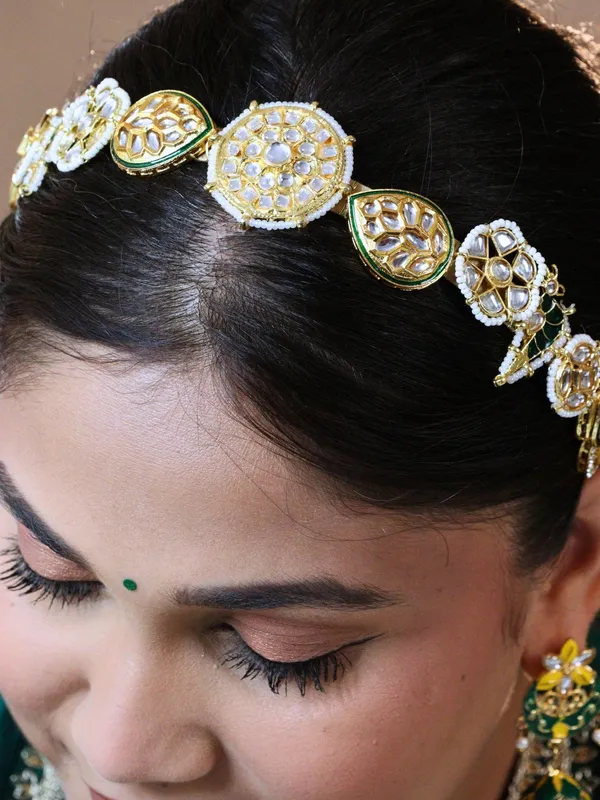 Off_White_Alloy_With_Gold_Plating_Premium_Maangtikka_Hairb_And__For_Women