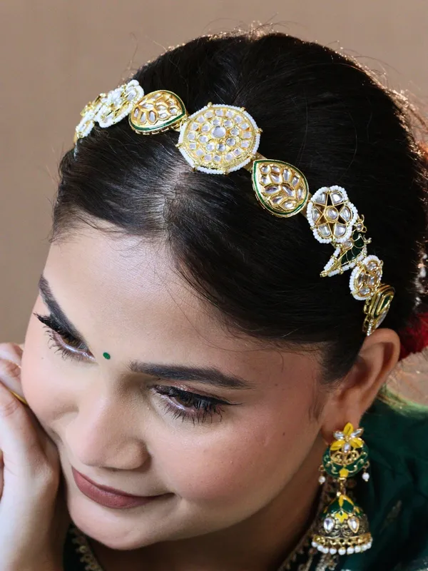 Off_White_Alloy_With_Gold_Plating_Premium_Maangtikka_Hairb_And__For_Women