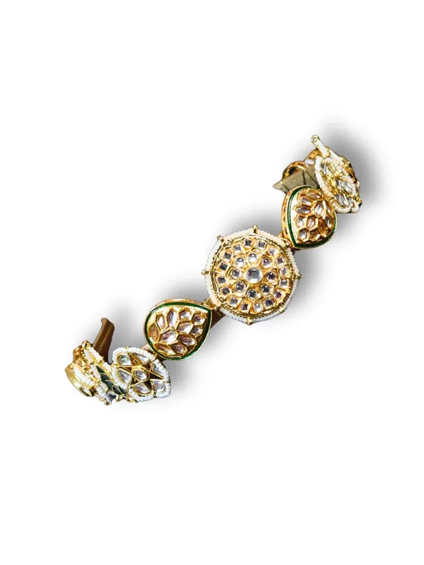 Off_White_Alloy_With_Gold_Plating_Premium_Maangtikka_Hairb_And__For_Women