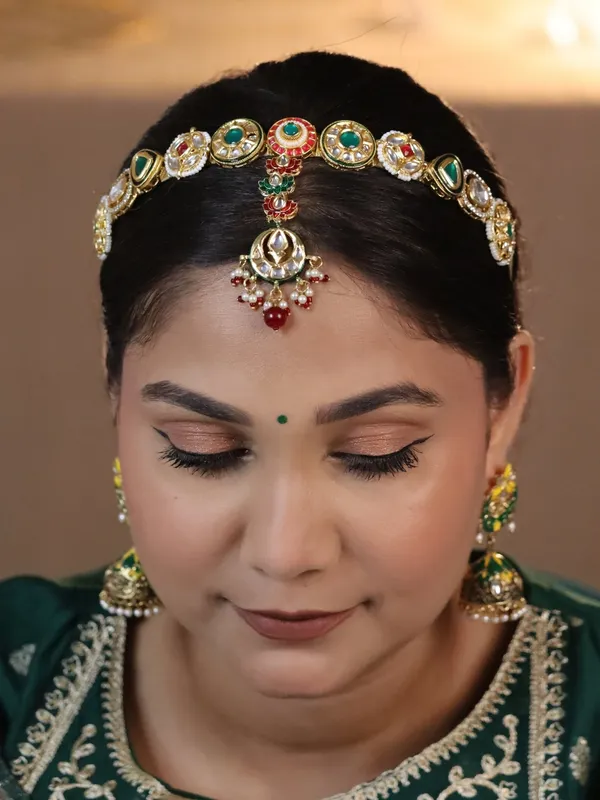 Multicolor_Alloy_With_Gold_Plating_Premium_Maangtikka_Hairb_And__For_Women