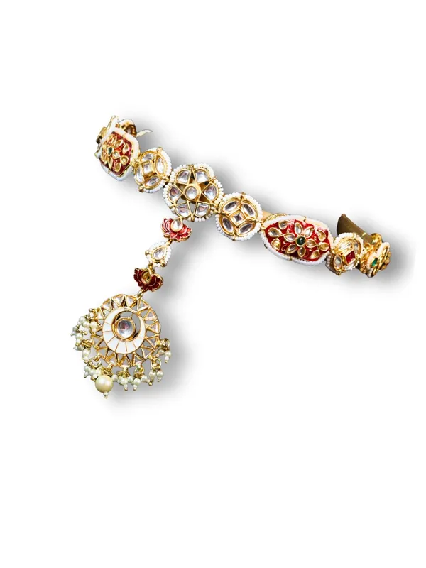 Multicolor_Alloy_With_Gold_Plating_Premium_Maangtikka_Hairb_And__For_Women