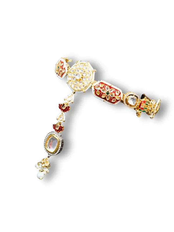 Multicolor_Alloy_With_Gold_Plating_Premium_Maangtikka_Hairb_And__For_Women