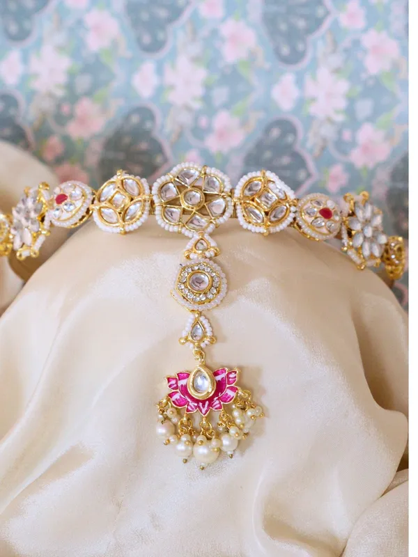 Multicolor_Alloy_With_Gold_Plating_Premium_Maangtikka_Hairb_And__For_Women