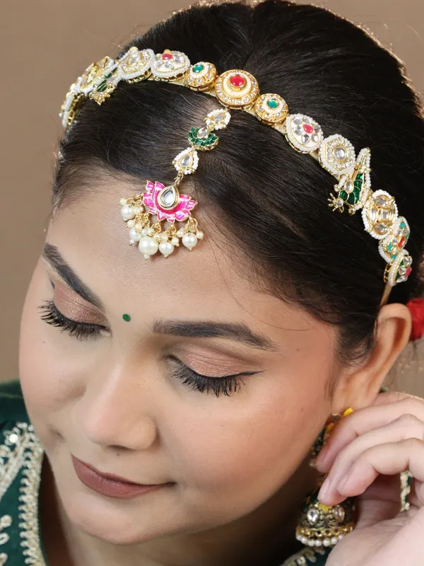Multicolor_Alloy_With_Oxidised_Silver_Plating_Premium_Maangtikka_Hairb_And__For_Women