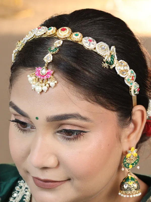 Multicolor_Alloy_With_Oxidised_Silver_Plating_Premium_Maangtikka_Hairb_And__For_Women
