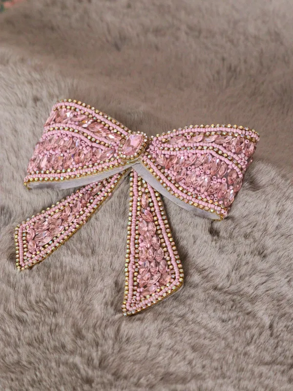 Pink_Alloy_With_Gold_Plating_Premium_Hair_Clip_For_Women