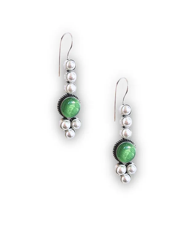 Green_Alloy_With_Gold_Plating_Premium_Hook_Earrings_For_Women