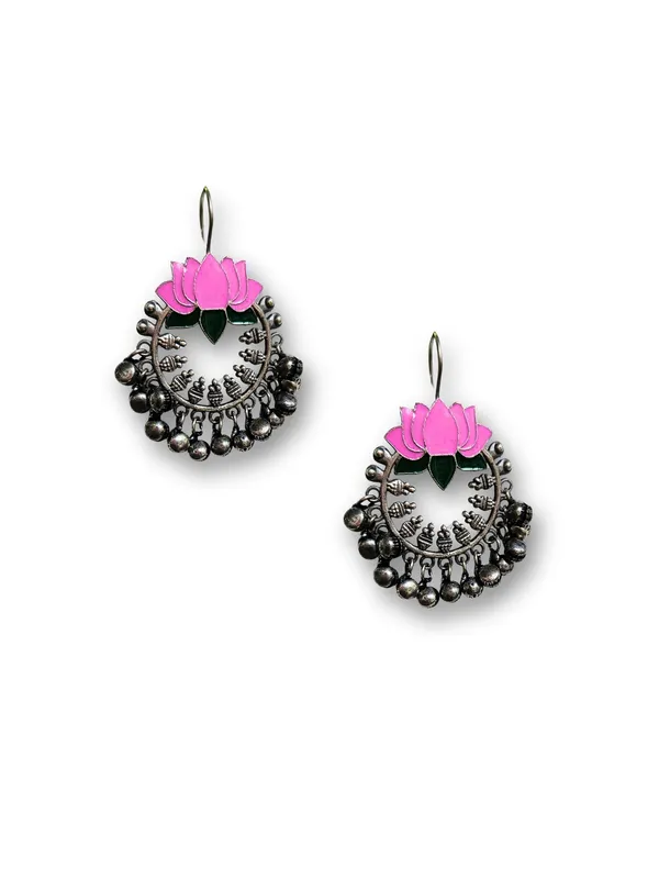 Green_Alloy_With_Gold_Plating_Premium_Hook_Earrings_For_Women