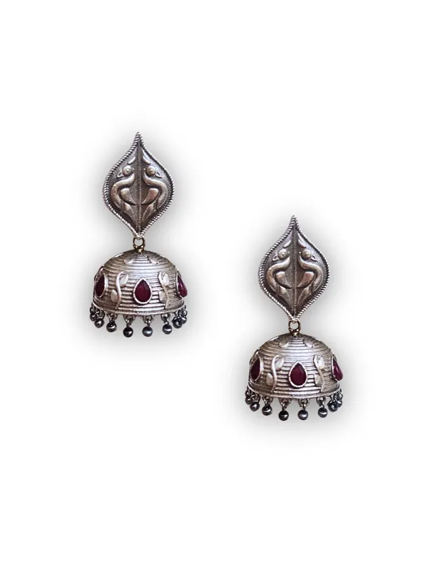 Silver_Alloy_With_Gold_Plating_Premium_Jhumka_Earrings_For_Women