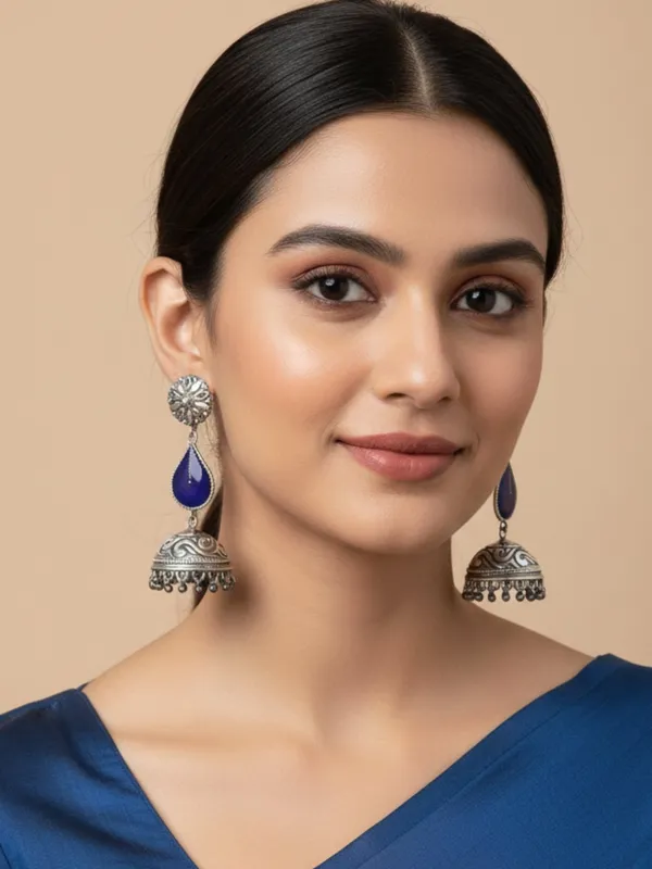 Pink_Alloy_With_Gold_Plating_Premium_Jhumka_Earrings_For_Women