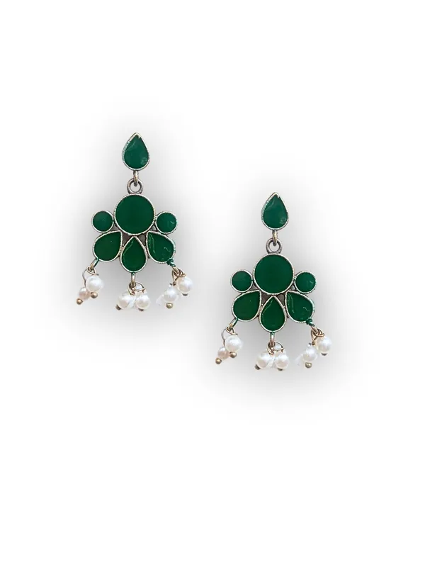 Green_Alloy_With_Gold_Plating_Premium_Earrings_For_Women