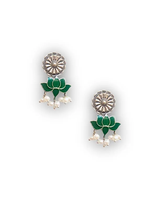 Maroon_Alloy_With_Gold_Plating_Premium_Earrings_For_Women