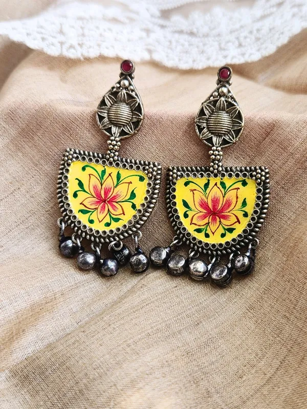 Red_Alloy_With_Gold_Plating_Premium_Ch_And_Bali_Earrings_For_Women