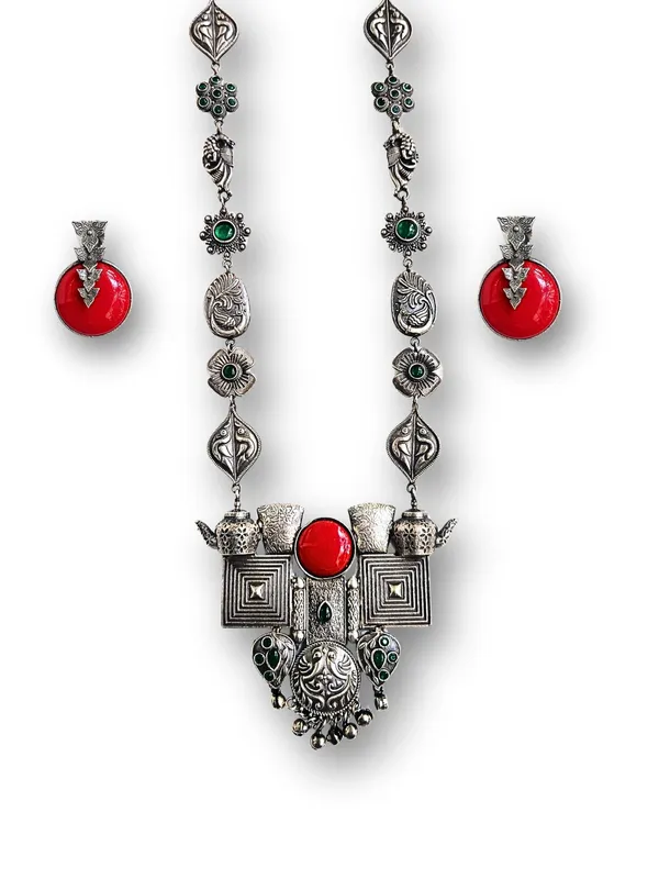 Silver_Alloy_With_Gold_Plating_Premium_Necklace_For_Women