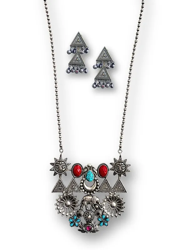 Silver_Alloy_With_Gold_Plating_Premium_Necklace_For_Women