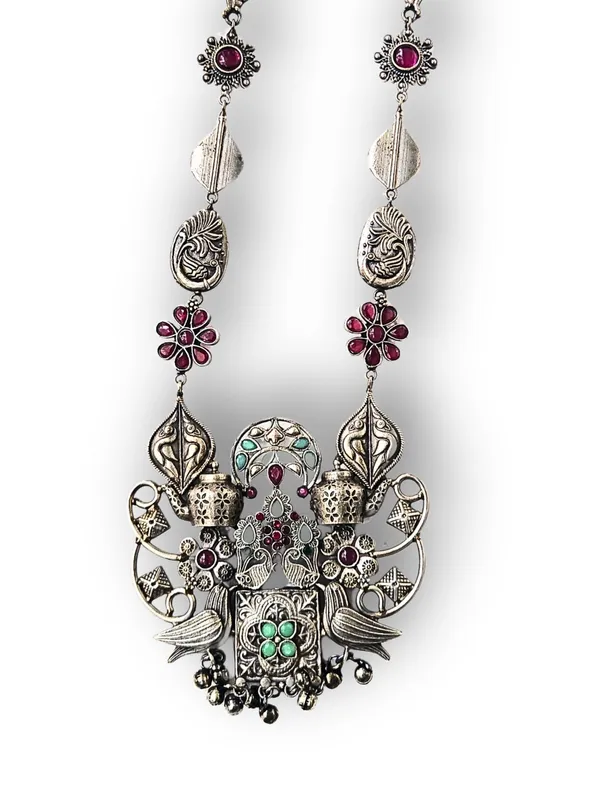 Silver_Alloy_With_Gold_Plating_Premium_Necklace_For_Women