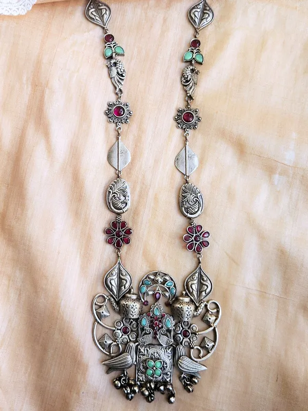 Silver_Alloy_With_Gold_Plating_Premium_Necklace_For_Women