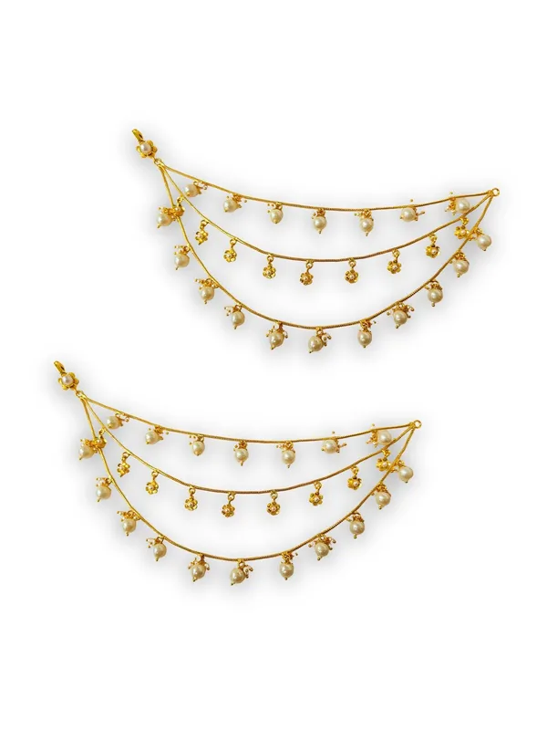 Gold_And_Off_White_Alloy_Premium_Earchain_For_Women