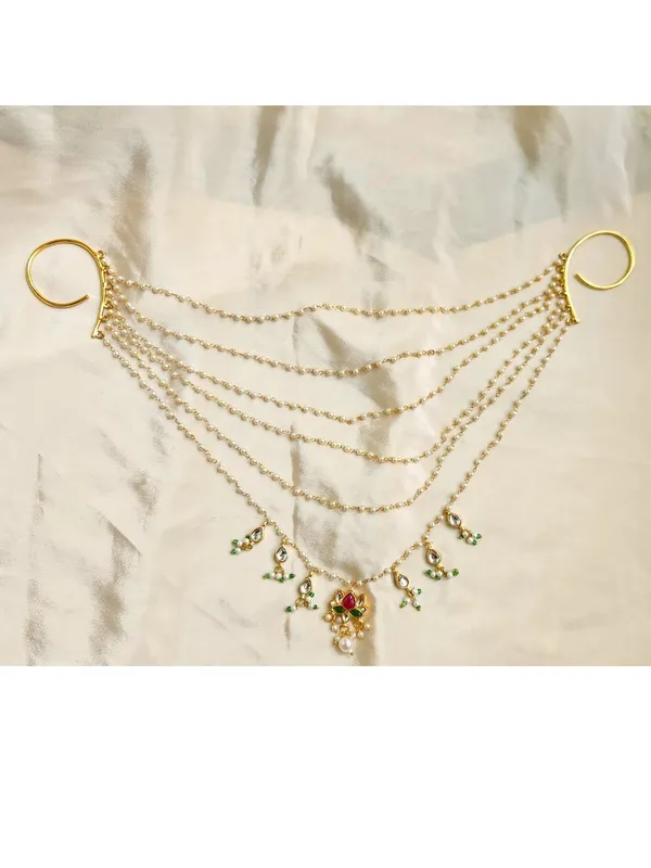 Gold_Fabric__And__Alloy_Premium_Hair_Accessory_For_Women