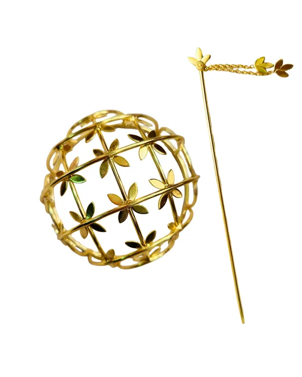 Gold_Brass_Premium_Hair_Bun_Cage_For_Women