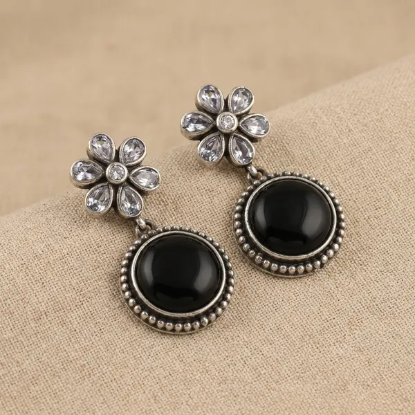 Black_German_Silver_Premium_Earrings_For_Women