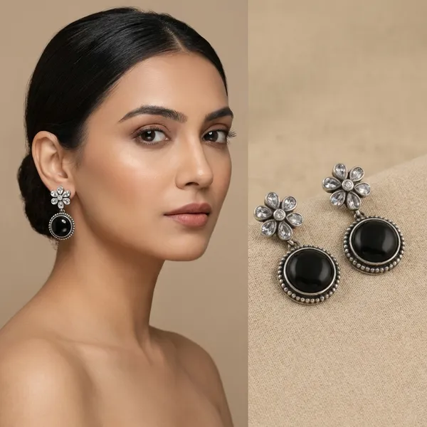 Black_German_Silver_Premium_Earrings_For_Women