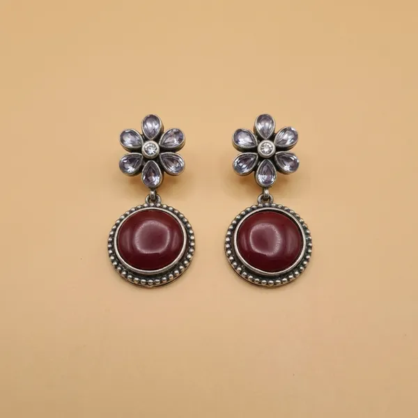 Red_German_Silver_Premium_Earrings_For_Women