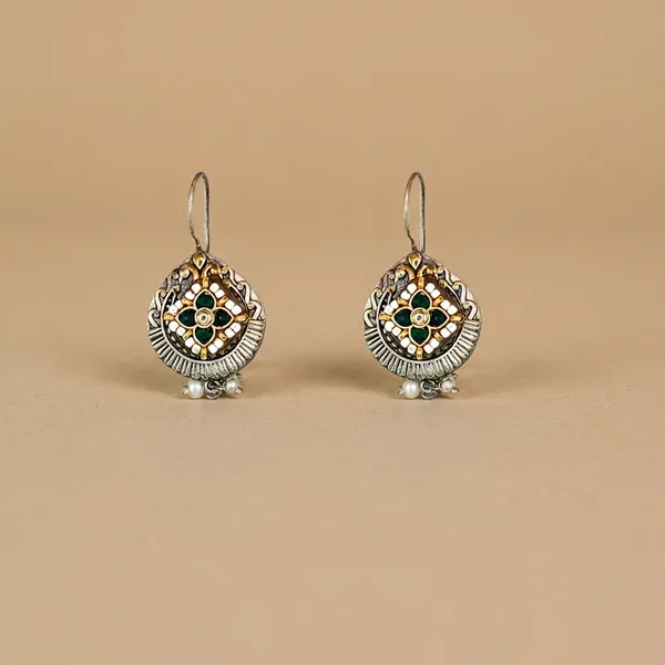Green_Alloy_With_Kundan_Stones_Premium_Hook_Earrings_For_Women