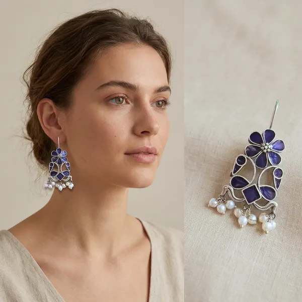 Blue_Alloy_With_Meenakari_Work_Premium_Hook_Earrings_For_Women