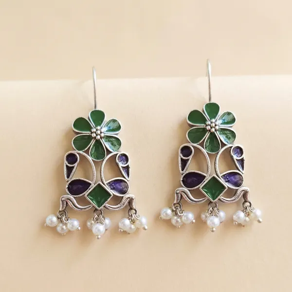 Green_Alloy_With_Meenakari_Work_Premium_Hook_Earrings_For_Women