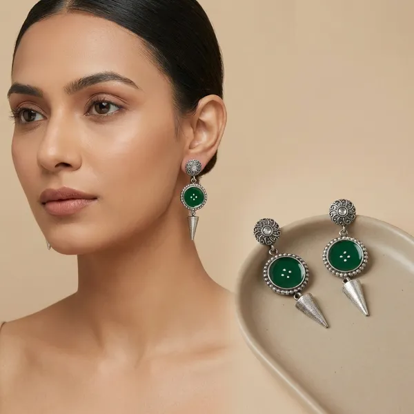 Green_German_Silver_Premium_Dangle_Earrings_For_Women