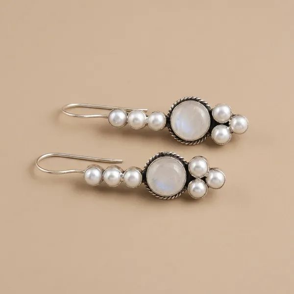 White_Alloy_With_Gold_Plating_Premium_Hook_Earrings_For_Women