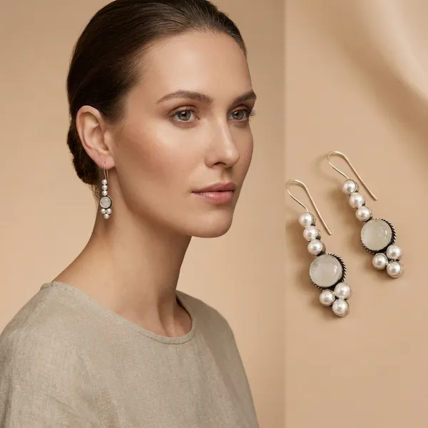 White_Alloy_With_Gold_Plating_Premium_Hook_Earrings_For_Women