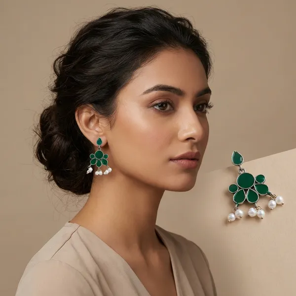 Green_Alloy_With_Gold_Plating_Premium_Earrings_For_Women