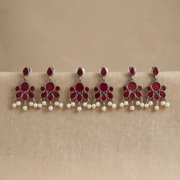 Pink_Alloy_With_Gold_Plating_Premium_Earrings_For_Women