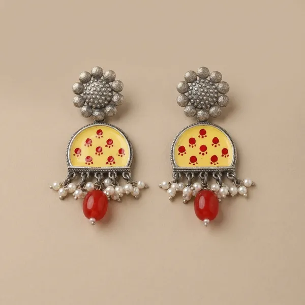 Yellow_And_Red_Brass_Premium_Ch_And_Bali_Earrings_For_Women