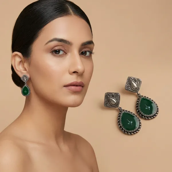 Green_Alloy_With_Gold_Plating_Premium_Earrings_For_Women